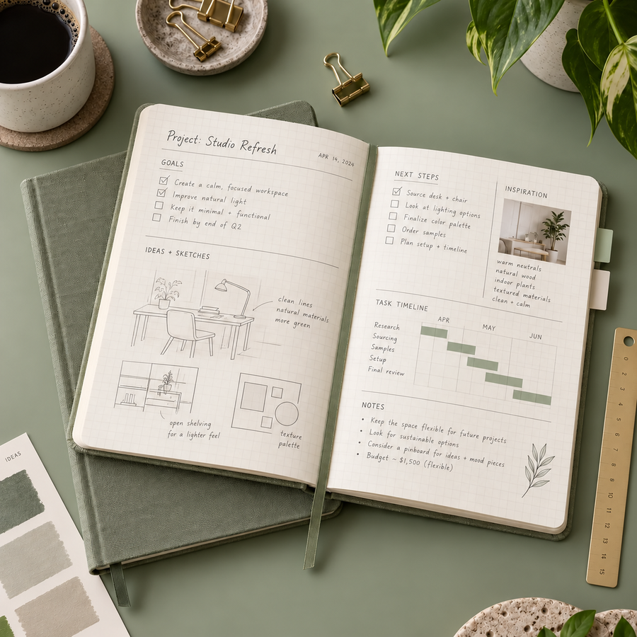 Detarbul™ GridNote A5 Project Notebook